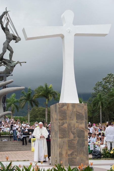 papież w kolumbii